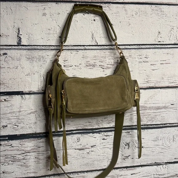 Aimee Kestenberg Away We Go Olive Green Suede leather Women's Bag - Picture 3 of 15